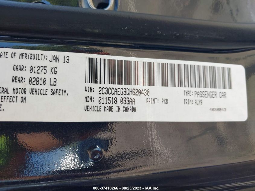 2013 CHRYSLER 300 300C - 2C3CCAEG3DH620430