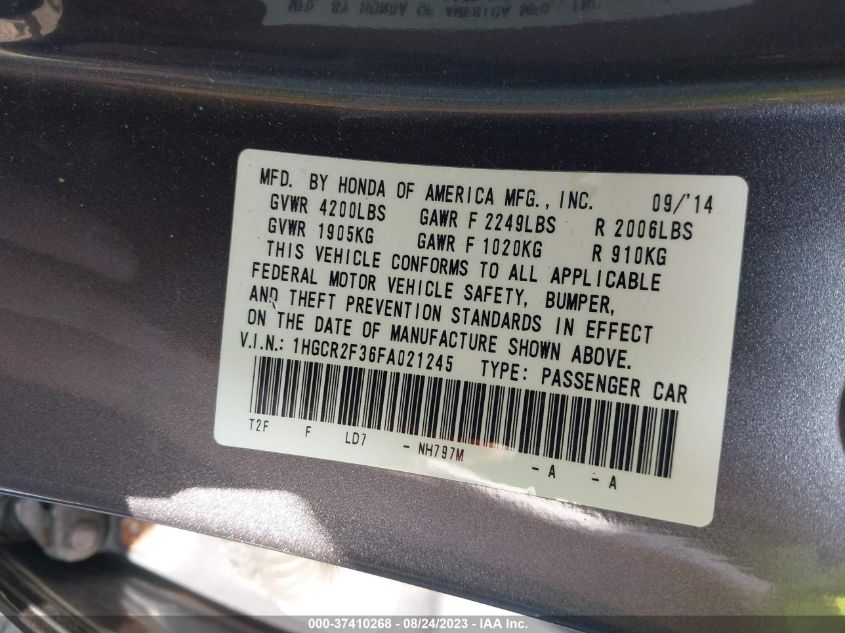 2015 HONDA ACCORD SEDAN LX - 1HGCR2F36FA021245
