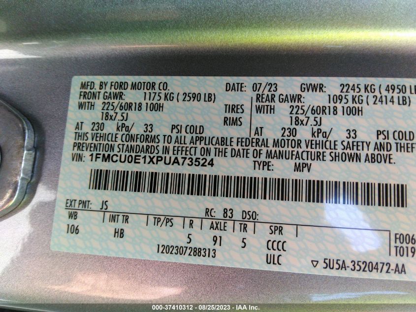 2023 FORD ESCAPE PHEV - 1FMCU0E1XPUA73524