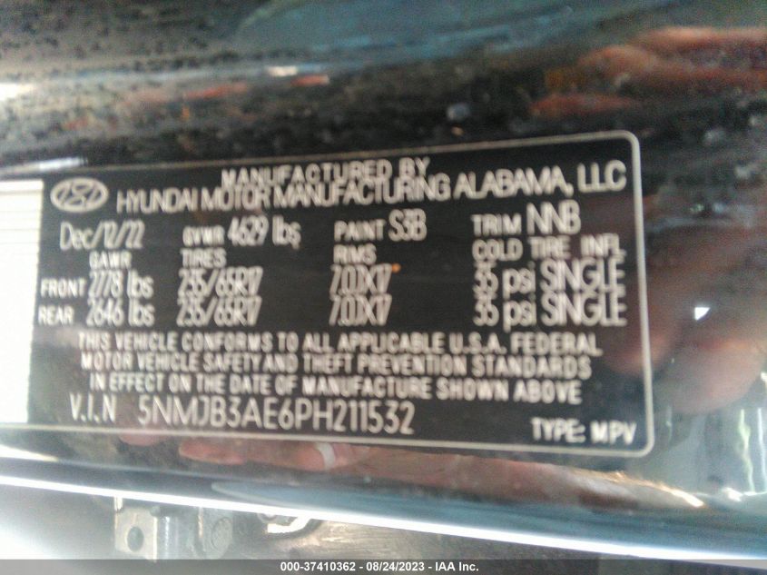 2023 HYUNDAI TUCSON SEL - 5NMJB3AE6PH211532