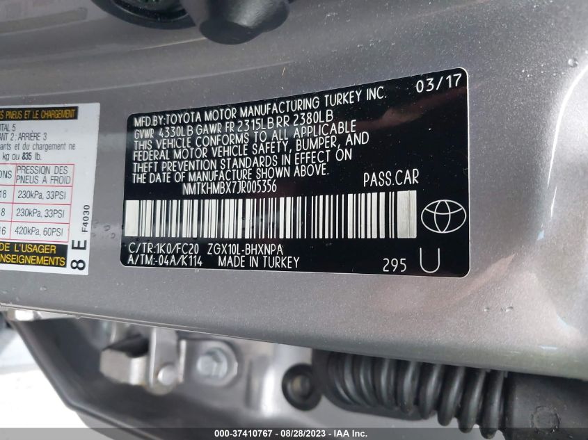 2018 TOYOTA C-HR XLE - NMTKHMBX7JR005356