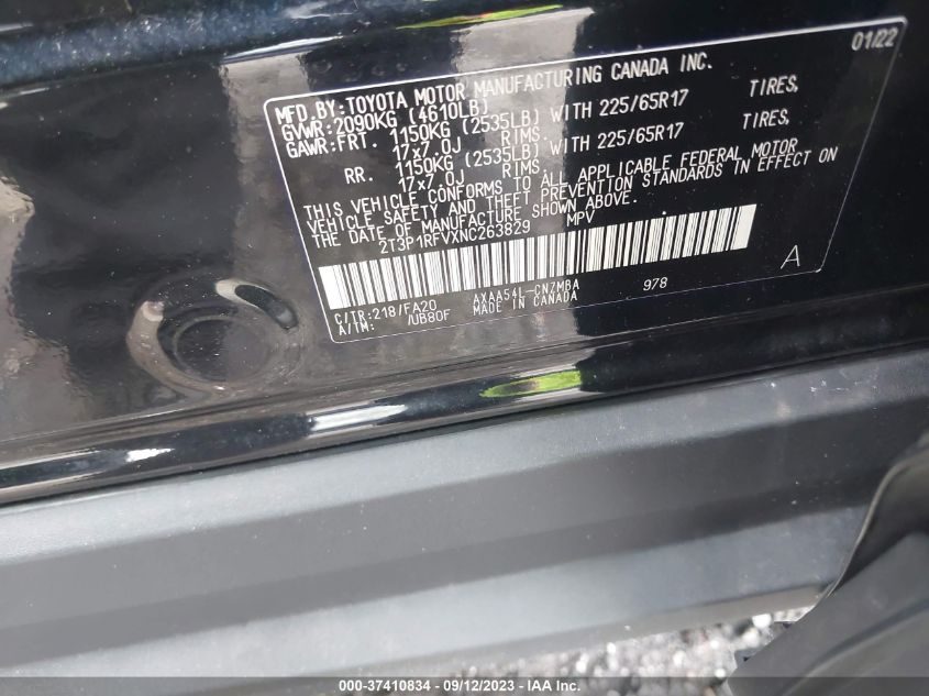 2022 TOYOTA RAV4 XLE - 2T3P1RFVXNC263829