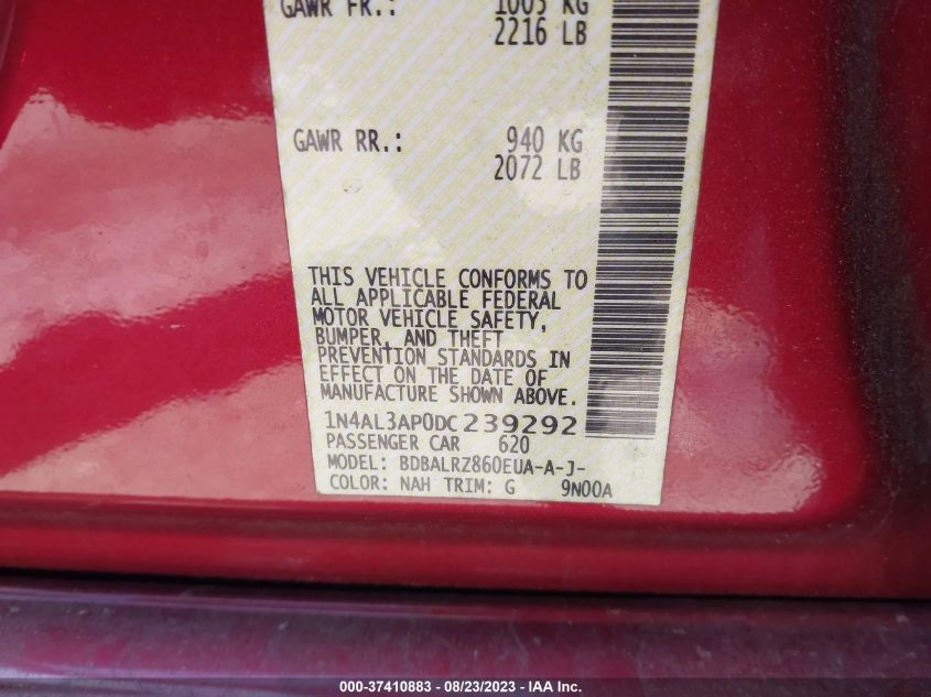 2013 NISSAN ALTIMA 2.5 S - 1N4AL3AP0DC239292