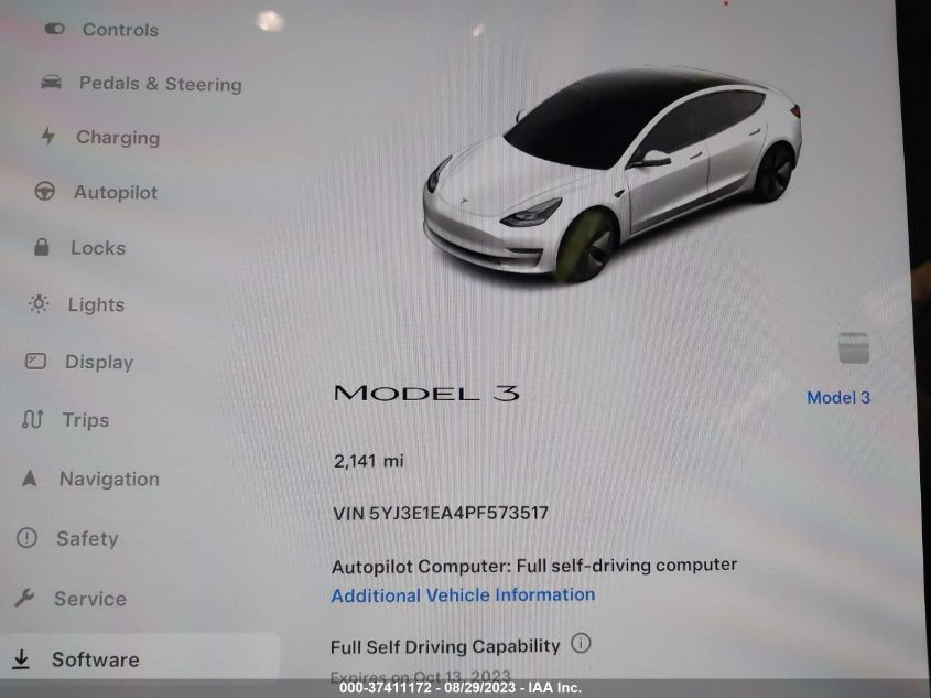 2023 TESLA MODEL 3 - 5YJ3E1EA4PF573517