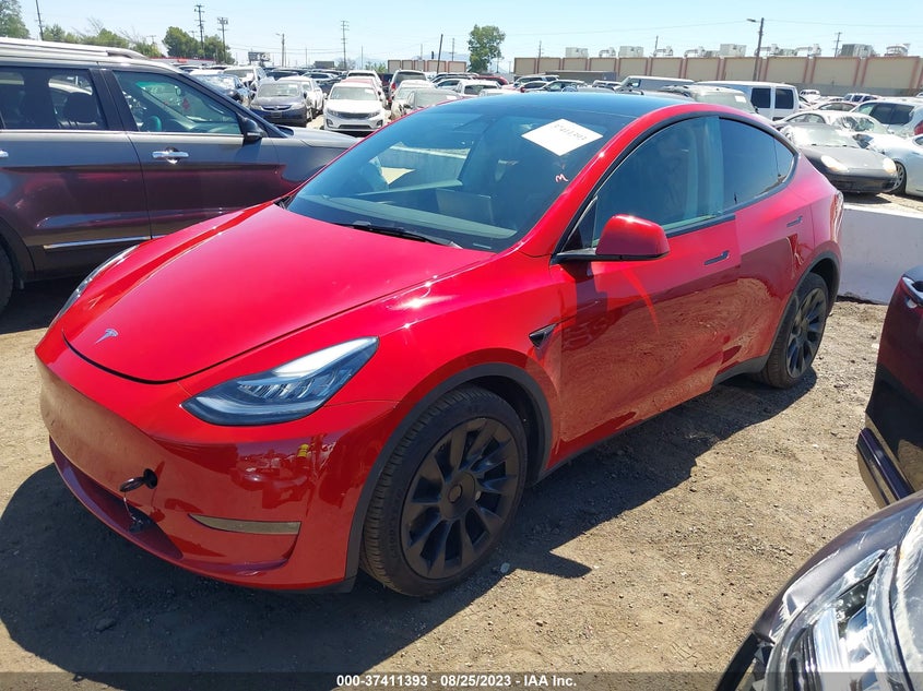 VIN 7SAYGDEE2NA022343 2022 TESLA MODEL Y LONG RANGE