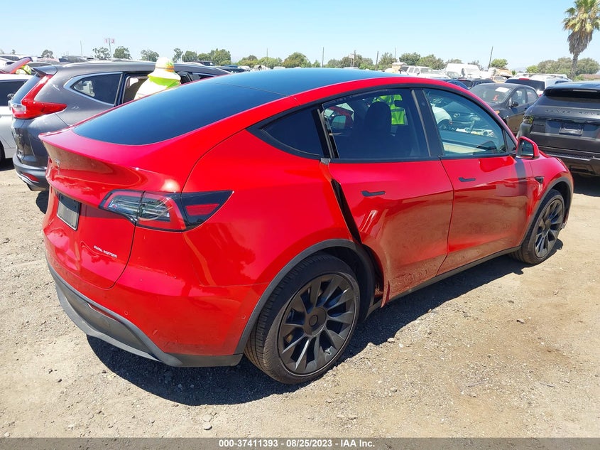 VIN 7SAYGDEE2NA022343 2022 TESLA MODEL Y LONG RANGE