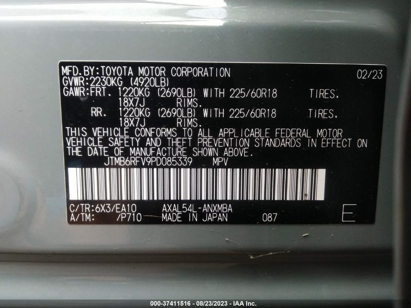 2023 TOYOTA RAV4 HYBRID XLE PREMIUM - JTMB6RFV9PD085339