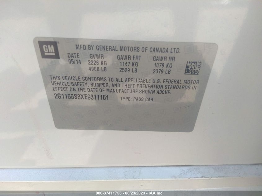 2014 CHEVROLET IMPALA LTZ - 2G1155S3XE9311161