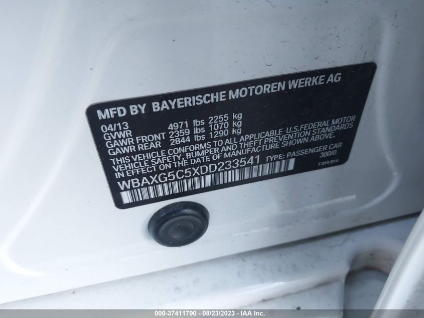 2013 BMW 5 SERIES 528I - WBAXG5C5XDD233541