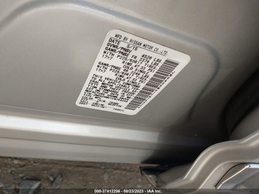 2015 NISSAN ROGUE SELECT S - JN8AS5MV1FW764256