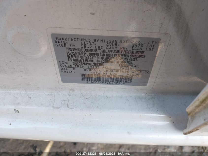 2014 NISSAN VERSA NOTE S/S PLUS/SV/SL - 3N1CE2CP9EL397305