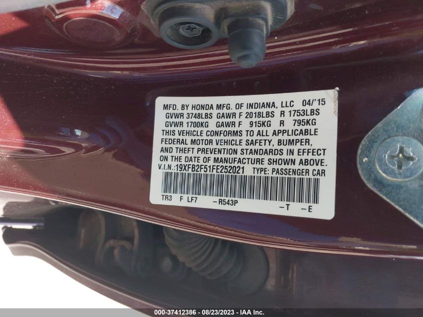 2015 HONDA CIVIC SEDAN LX - 19XFB2F51FE252021