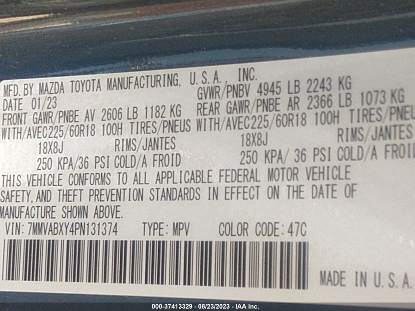 2023 MAZDA CX-50 2.5 TURBO MERIDIAN 7MMVABXY4PN131374