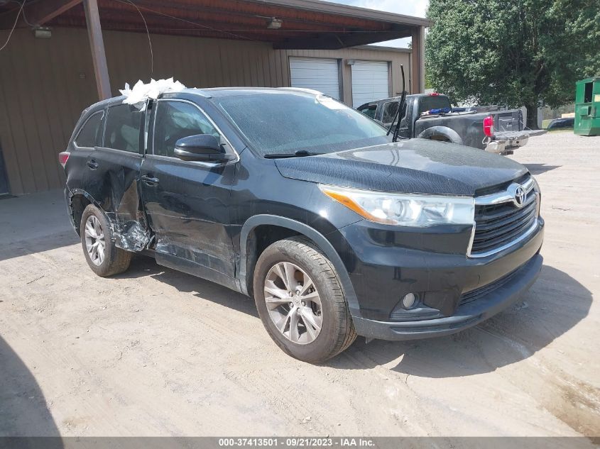 2015 TOYOTA HIGHLANDER XLE - 5TDKKRFH4FS050376