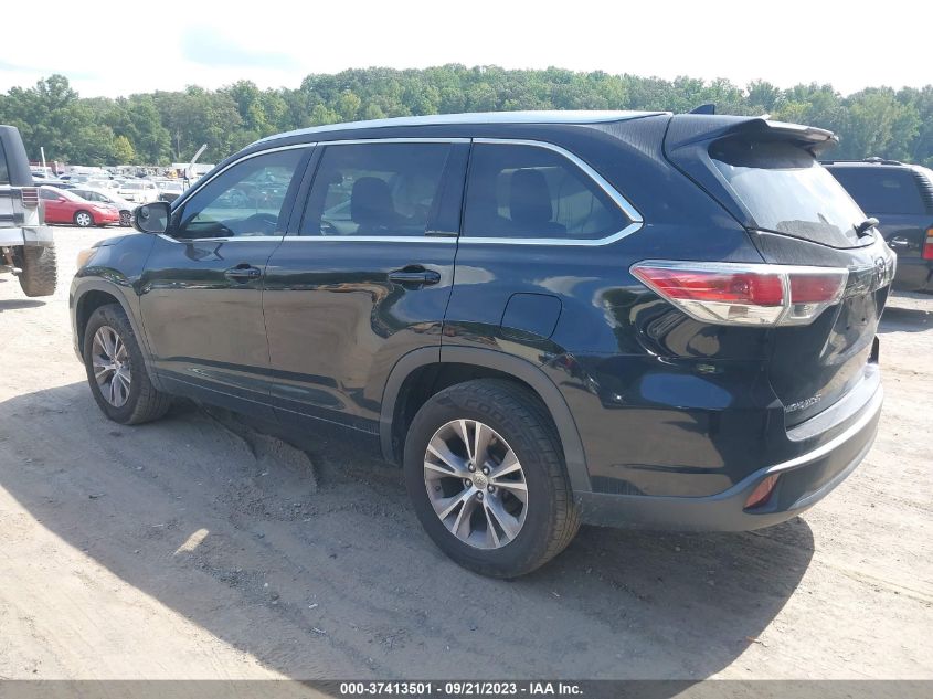 2015 TOYOTA HIGHLANDER XLE - 5TDKKRFH4FS050376