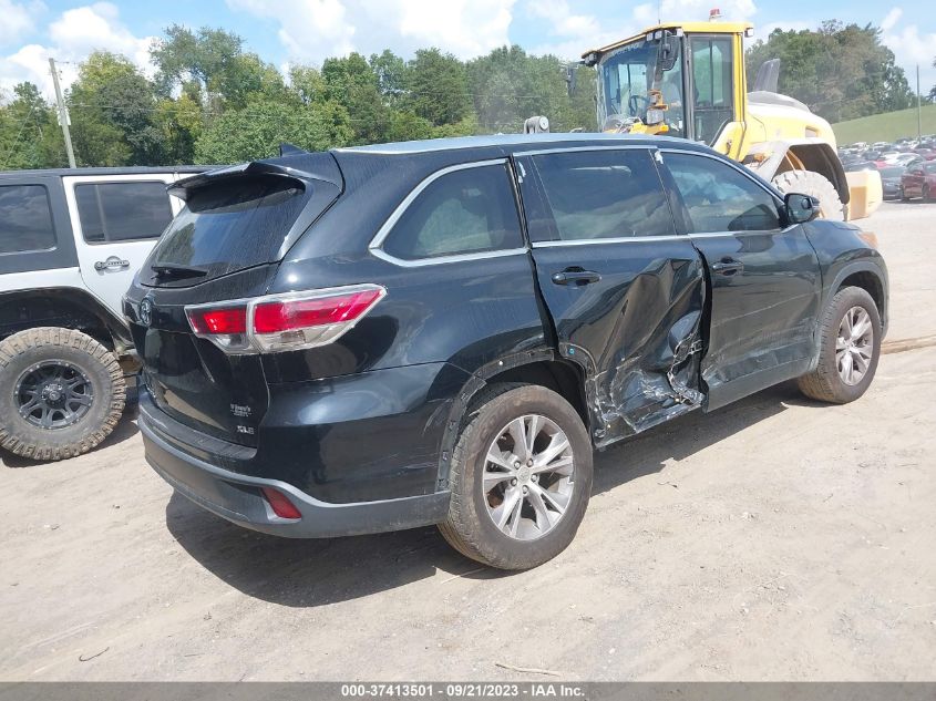 2015 TOYOTA HIGHLANDER XLE - 5TDKKRFH4FS050376
