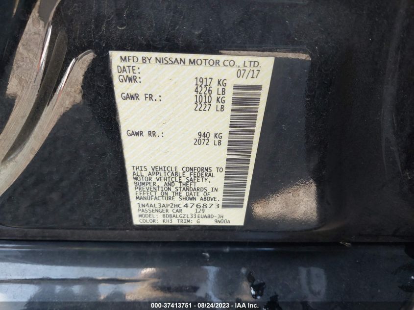 2017 NISSAN ALTIMA 2.5 S - 1N4AL3AP2HC476873