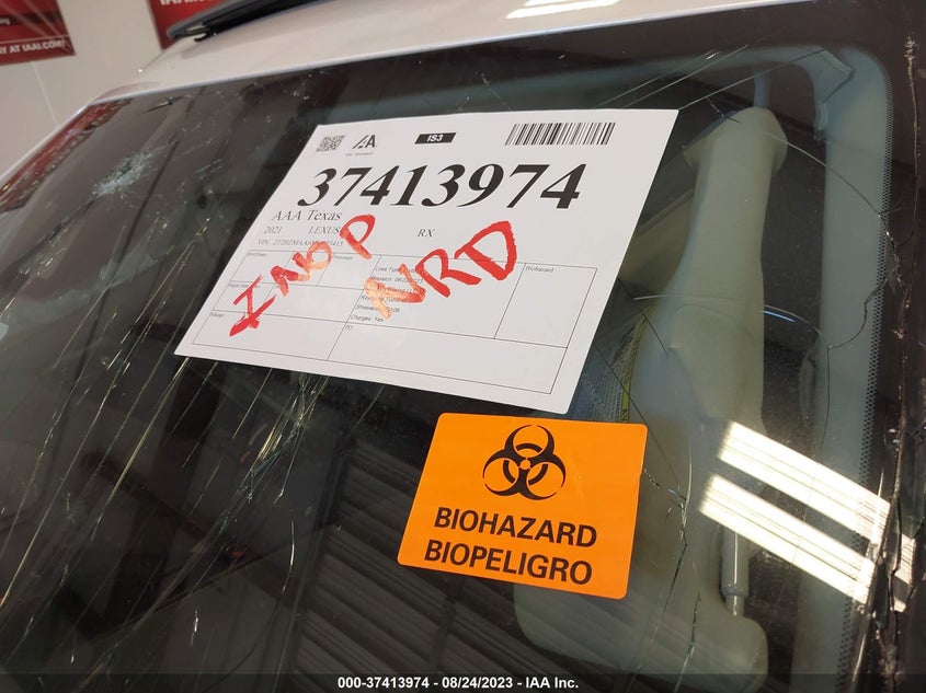 VIN 2T2HZMAA6MC193415 2021 LEXUS RX RX 350