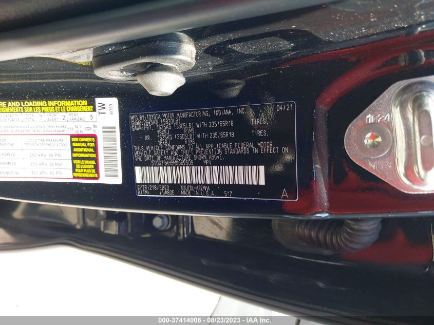 2021 TOYOTA HIGHLANDER XLE - 5TDGZRAH5MS062509