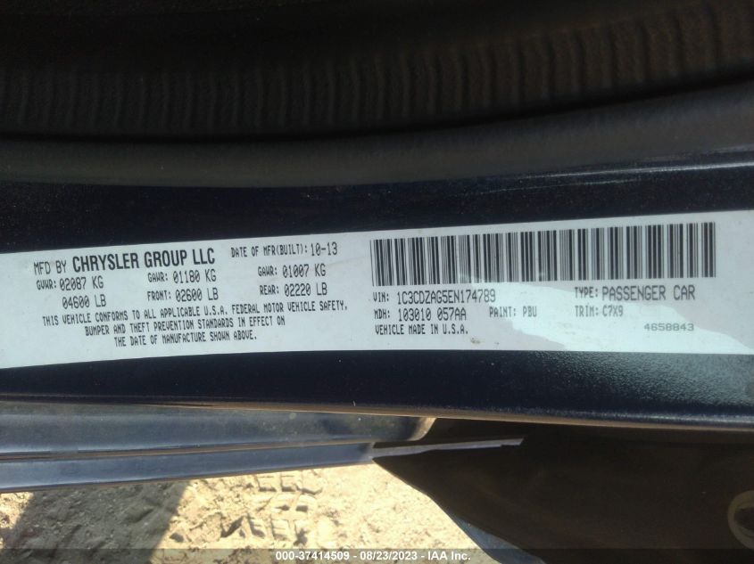 2014 DODGE AVENGER SE - 1C3CDZAG5EN174789