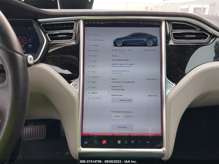 2016 TESLA MODEL S 70 KWH - 5YJSA1E10GF140283