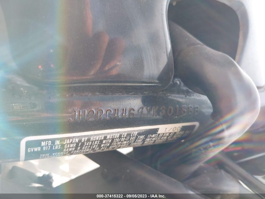 2000 HONDA VT750 CD2 - JH2RC4469YK301586