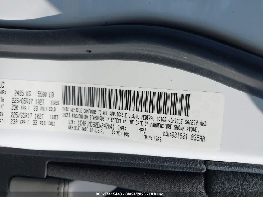 2014 JEEP CHEROKEE LATITUDE - 1C4PJMCB2EW247041