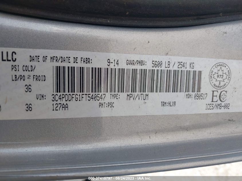 2015 DODGE JOURNEY R/T - 3C4PDDFG1FT540547