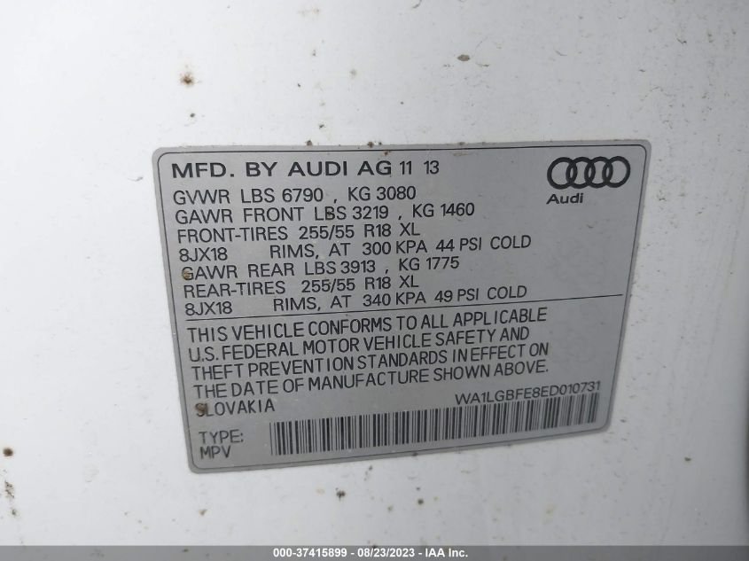 2014 AUDI Q7 3.0T PREMIUM PLUS - WA1LGBFE8ED010731