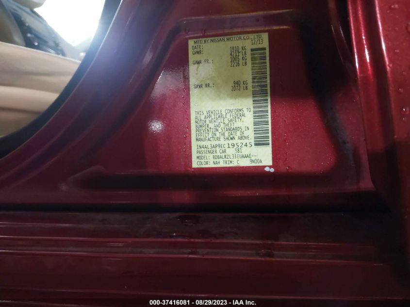 2014 NISSAN ALTIMA 2.5 S - 1N4AL3AP9EC195245