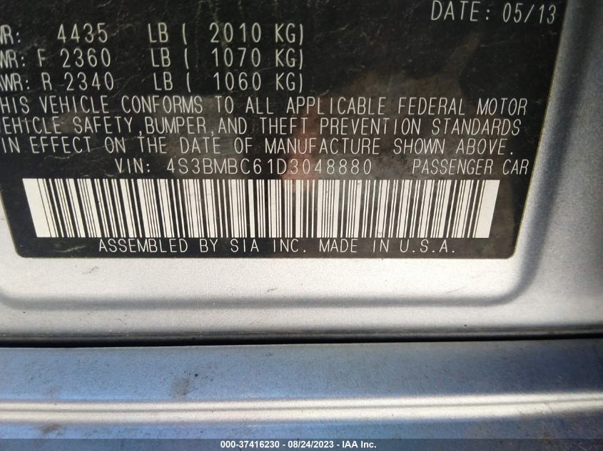 2013 SUBARU LEGACY 2.5I PREMIUM - 4S3BMBC61D3048880