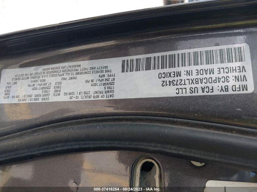 2020 DODGE JOURNEY SE VALUE - 3C4PDCABXLT273412