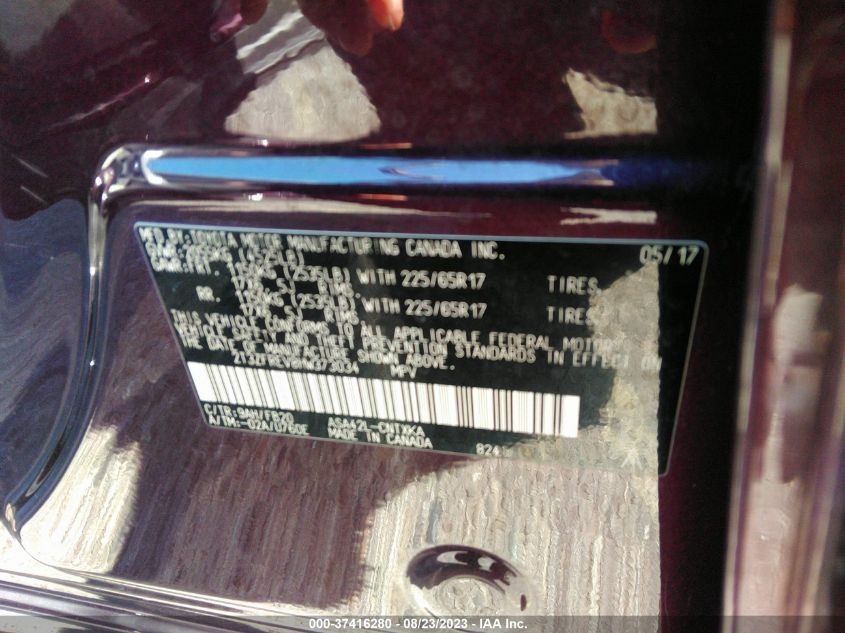 2017 TOYOTA RAV4 LE - 2T3ZFREV8HW373034