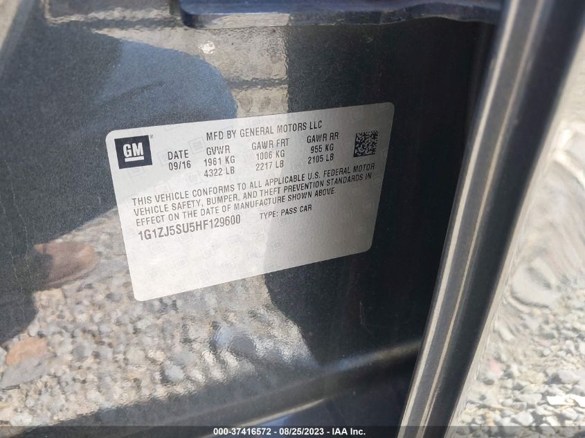 2017 CHEVROLET MALIBU HYBRID - 1G1ZJ5SU5HF129600