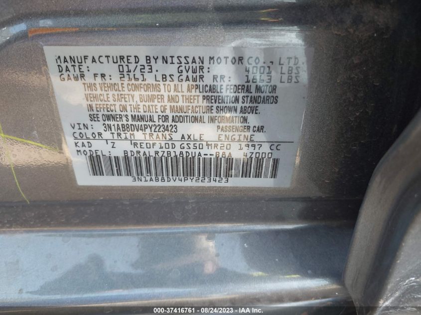 2023 NISSAN SENTRA SR - 3N1AB8DV4PY223423