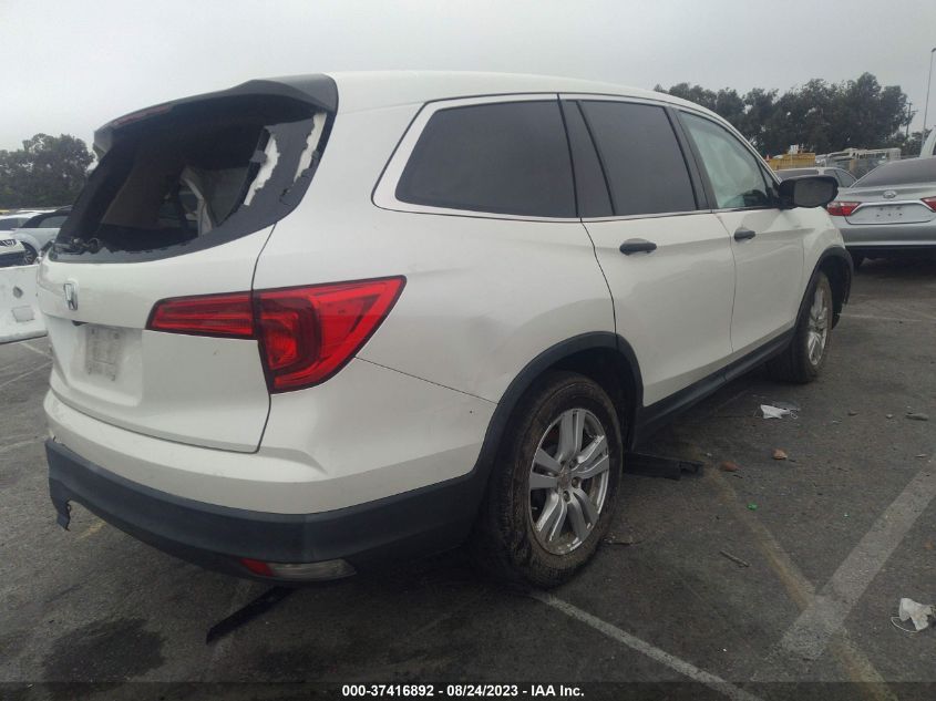 2017 HONDA PILOT LX - 5FNYF5H15HB020365