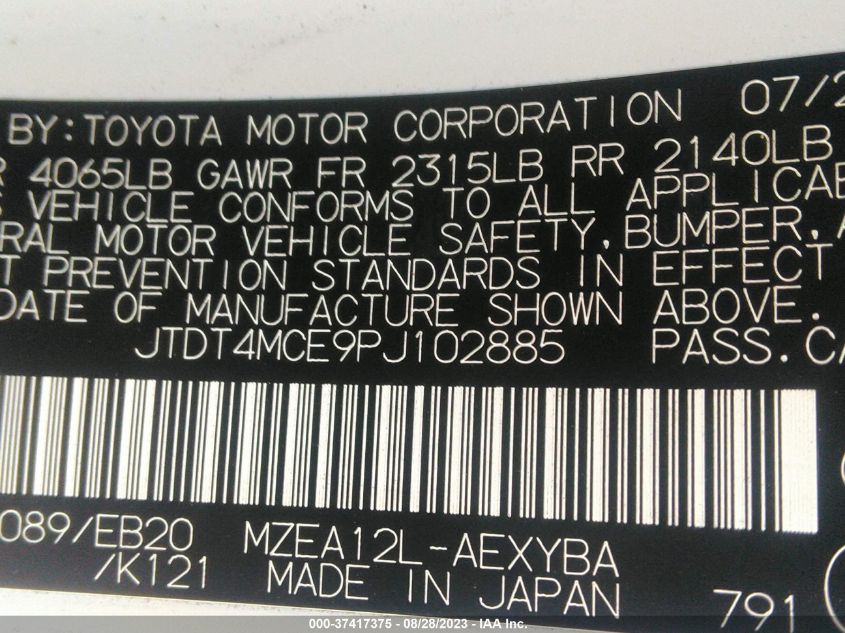 2023 TOYOTA COROLLA XSE - JTDT4MCE9PJ102885
