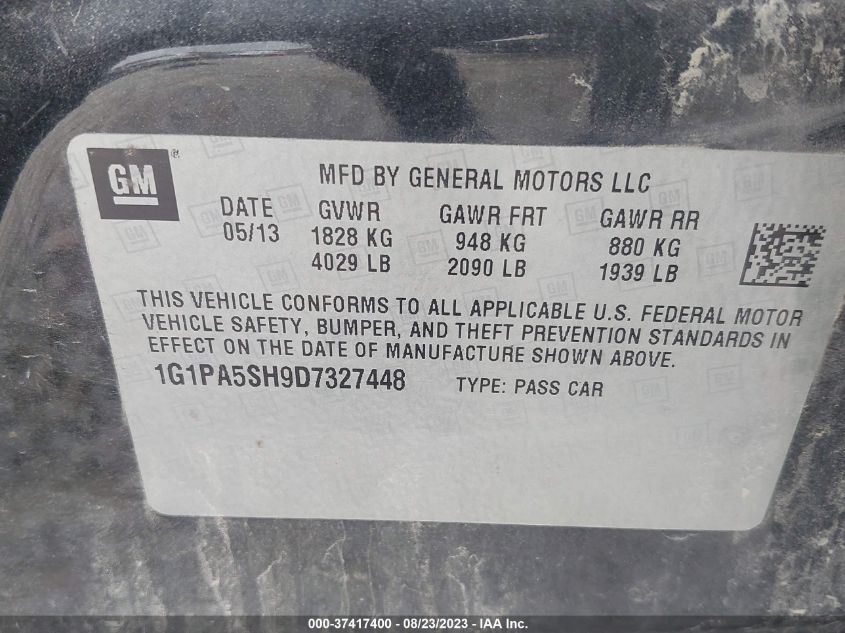 2013 CHEVROLET CRUZE LS - 1G1PA5SH9D7327448