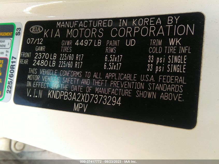 2013 KIA SPORTAGE LX - KNDPB3A2XD7373294