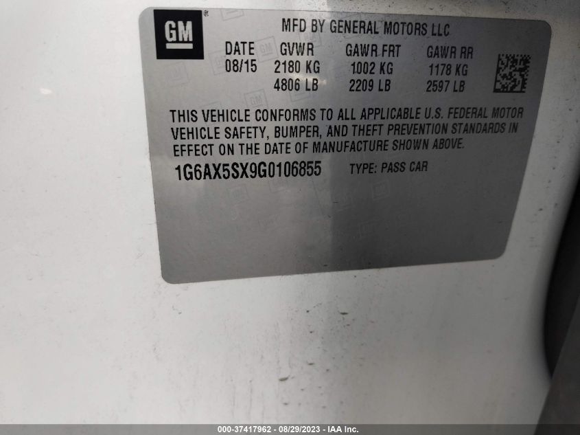 2016 CADILLAC CTS SEDAN LUXURY COLLECTION AWD - 1G6AX5SX9G0106855