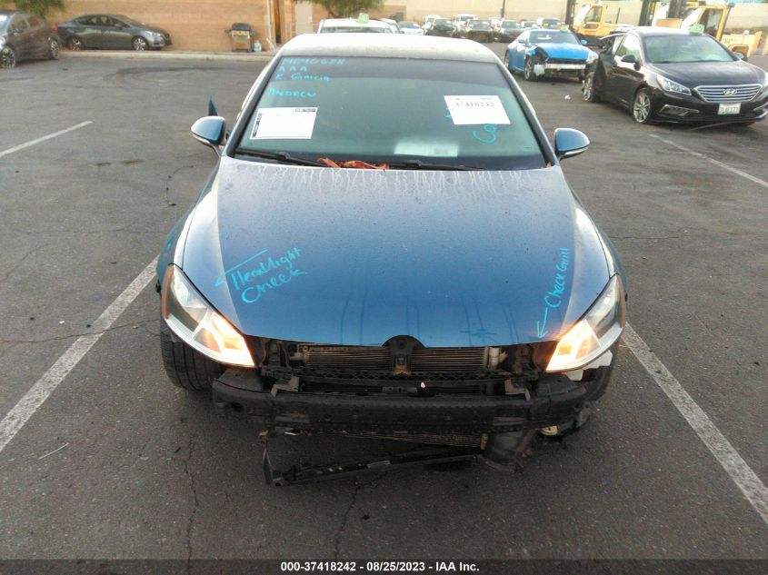 2016 VOLKSWAGEN GOLF TSI S W/SUNROOF - 3VW217AUXGM035052