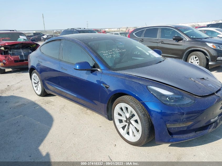 2022 TESLA MODEL 3 LONG RANGE - 5YJ3E1EB0NF268893