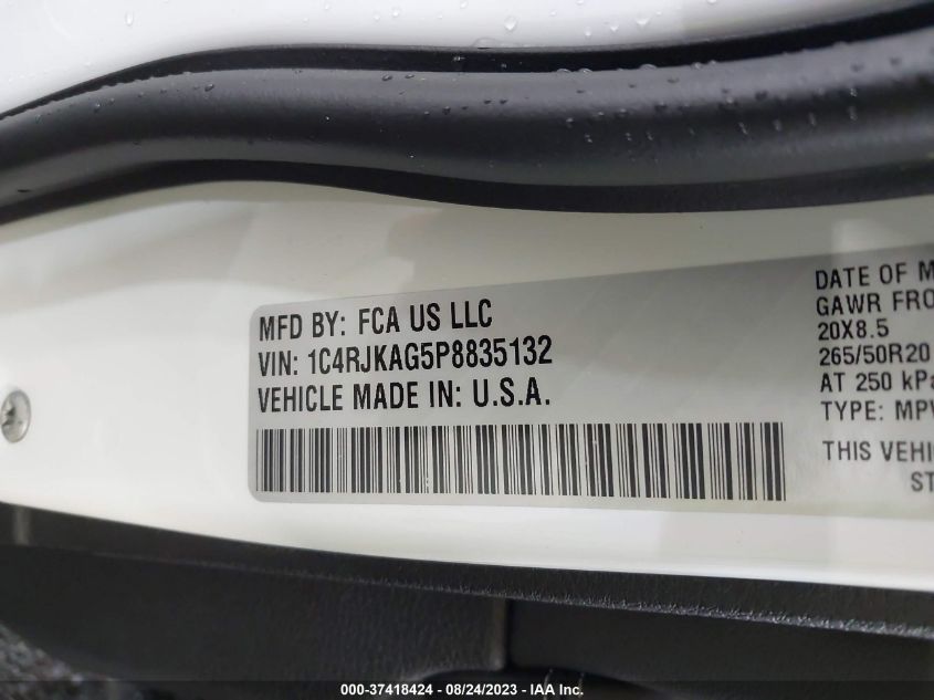 2023 JEEP GRAND CHEROKEE L ALTITUDE - 1C4RJKAG5P8835132