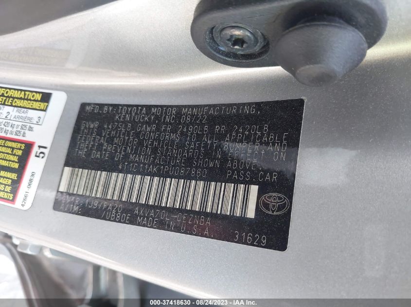 2023 TOYOTA CAMRY LE - 4T1C11AK1PU087860