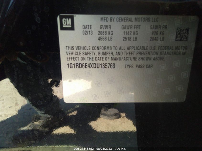 2013 CHEVROLET VOLT - 1G1RD6E4XDU135763