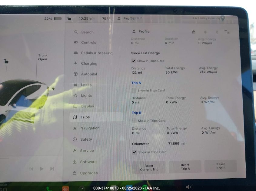 2018 TESLA MODEL 3 RANGE BATTERY - 5YJ3E1EA9JF043695
