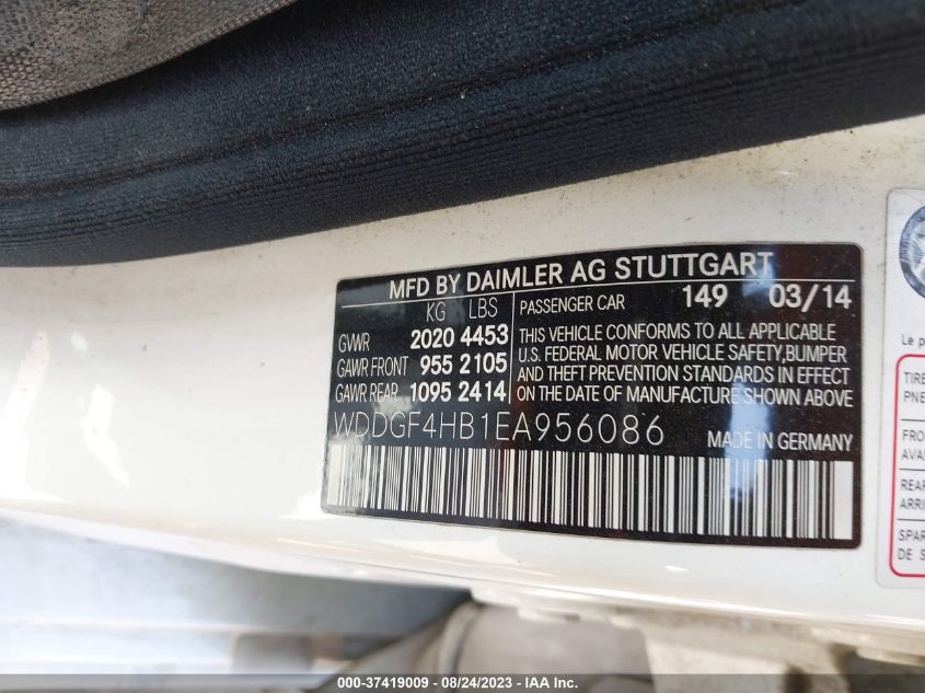 2014 MERCEDES-BENZ C-CLASS C 250 - WDDGF4HB1EA956086