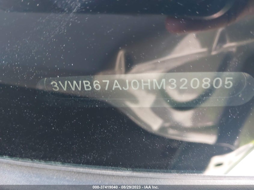 VIN 3VWB67AJ0HM320805 2017 VOLKSWAGEN JETTA 1.4T SE