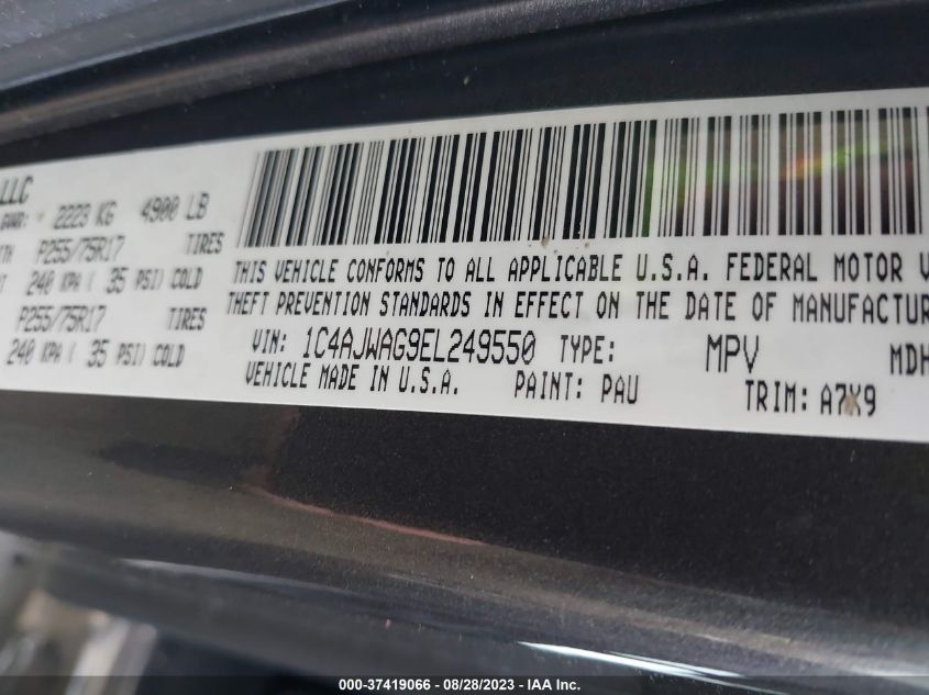 2014 JEEP WRANGLER SPORT - 1C4AJWAG9EL249550