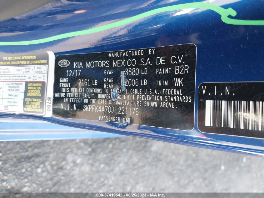 2018 KIA FORTE LX - 3KPFK4A70JE221176